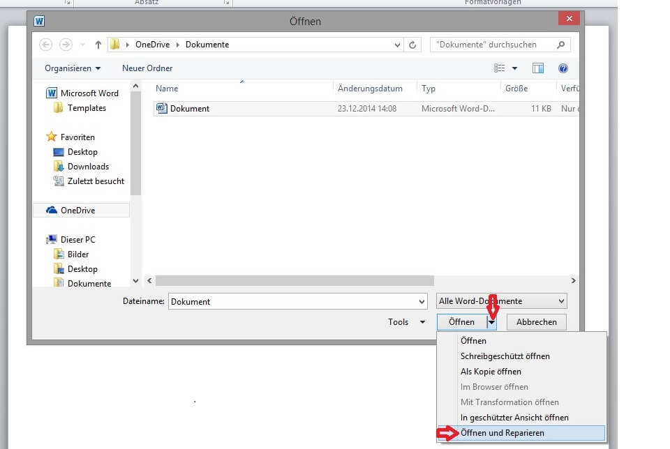 online word datei reparieren