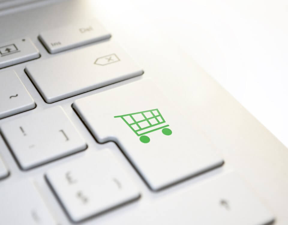 E-Commerce, Tastatur mit Kauf Button