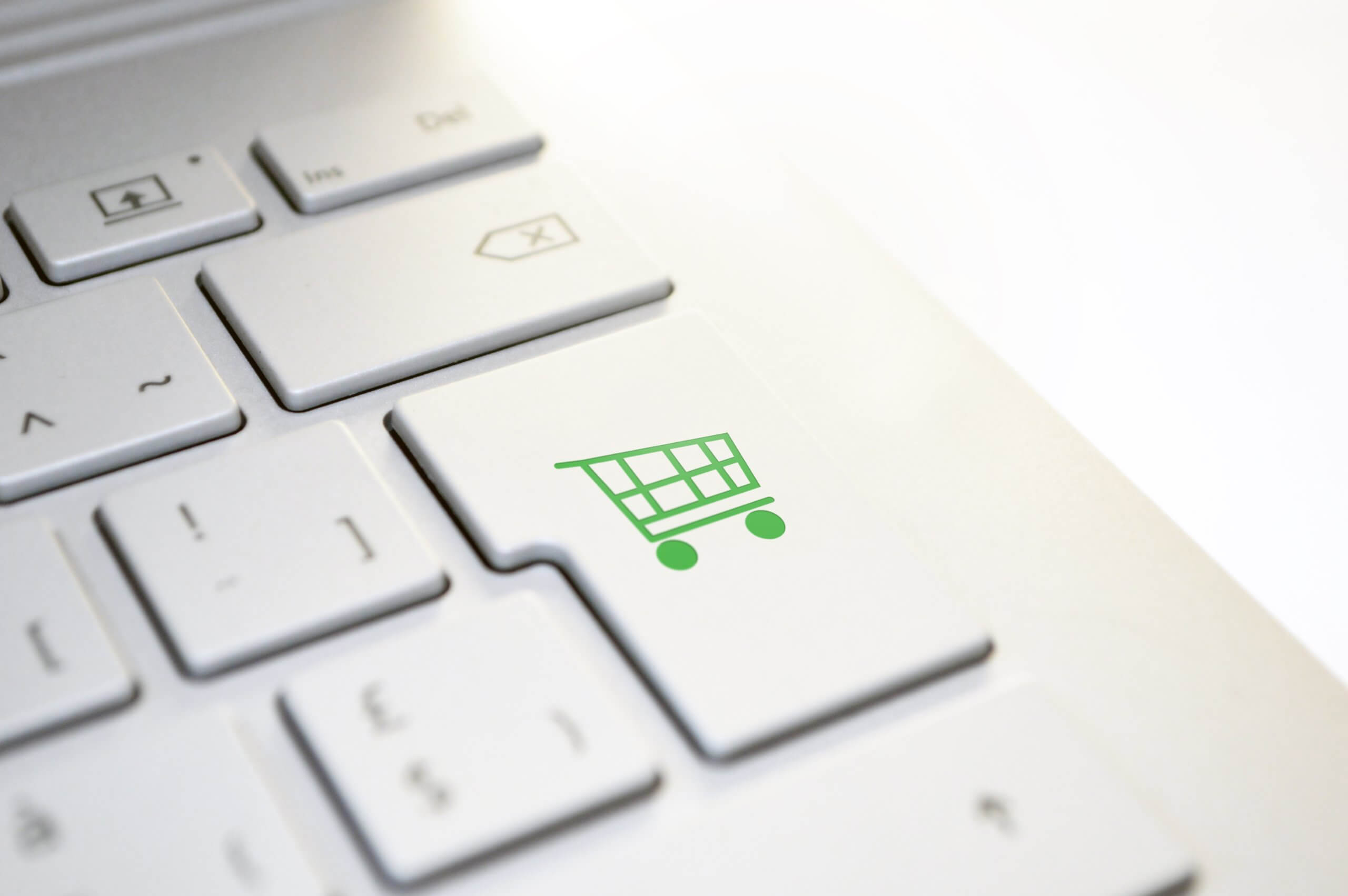 E-Commerce, Tastatur mit Kauf Button