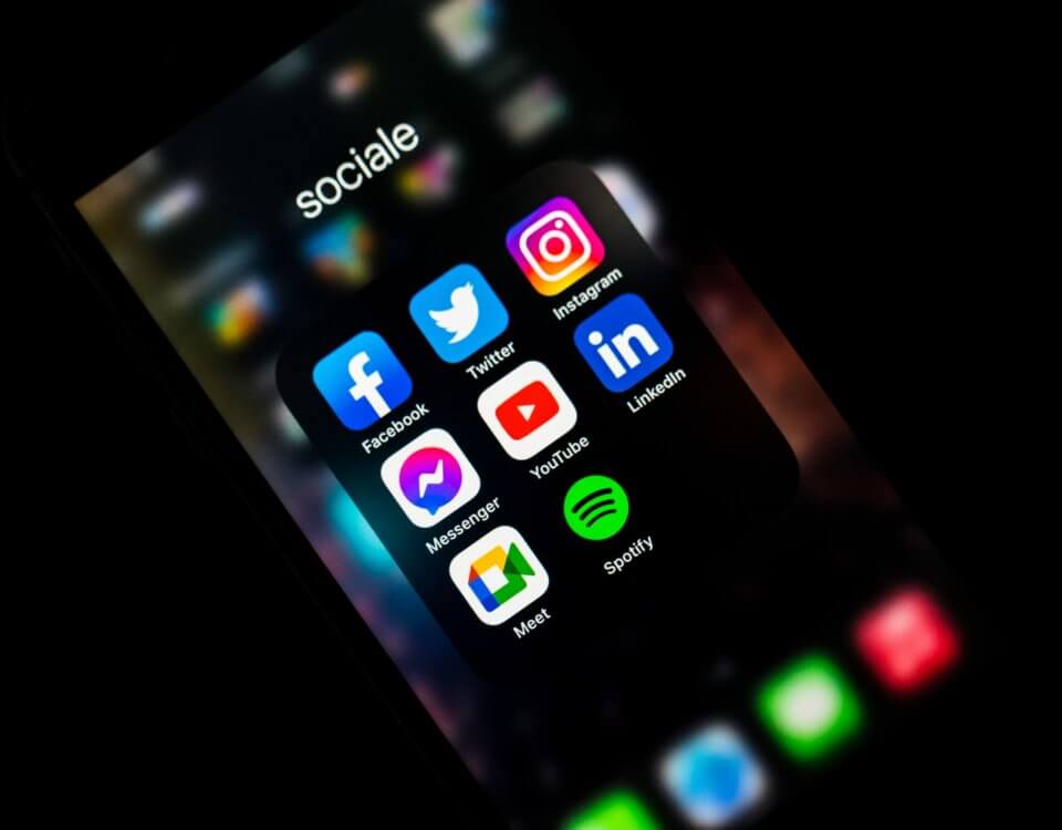 Social Media Apps auf iPhone