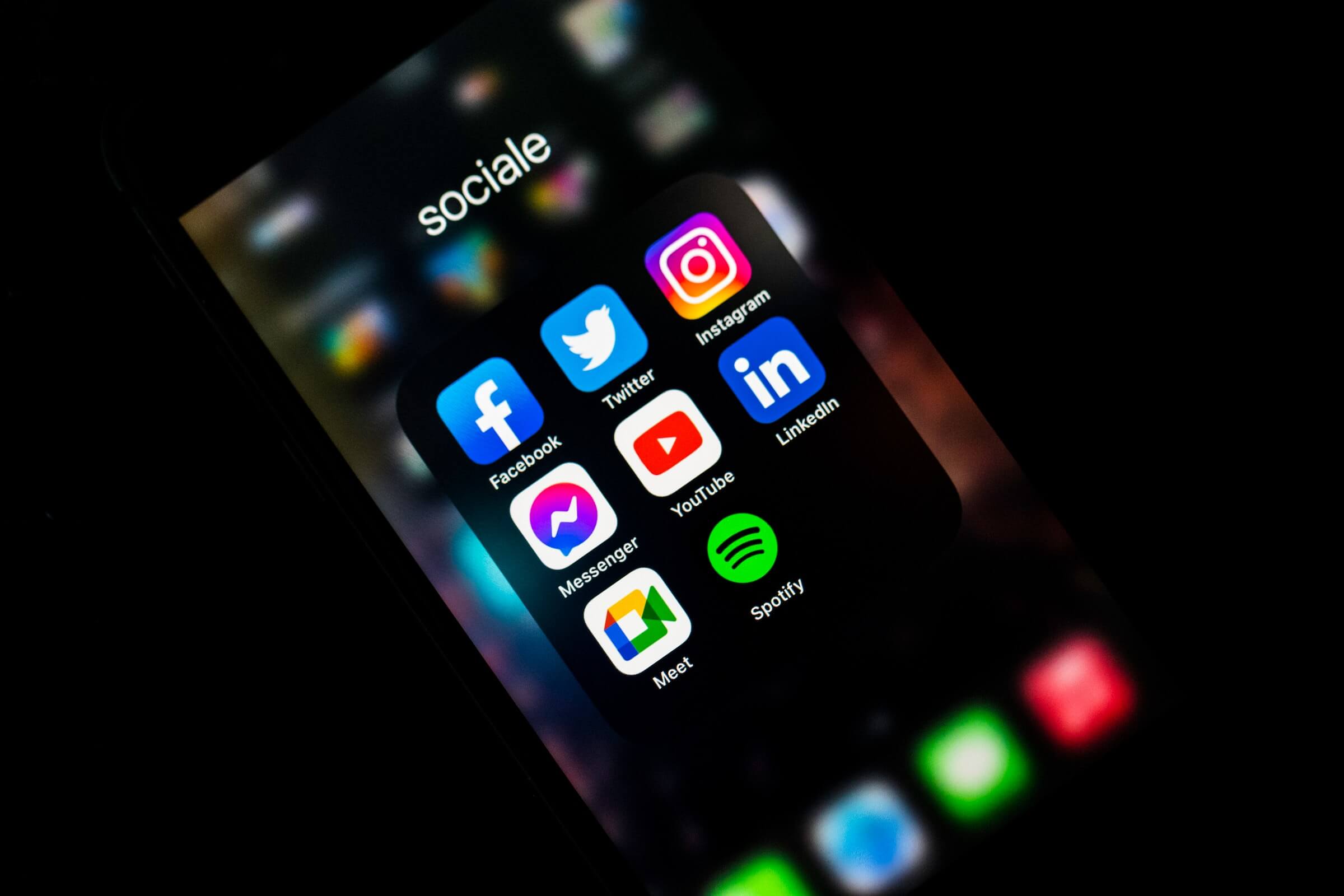 Social Media Apps auf iPhone