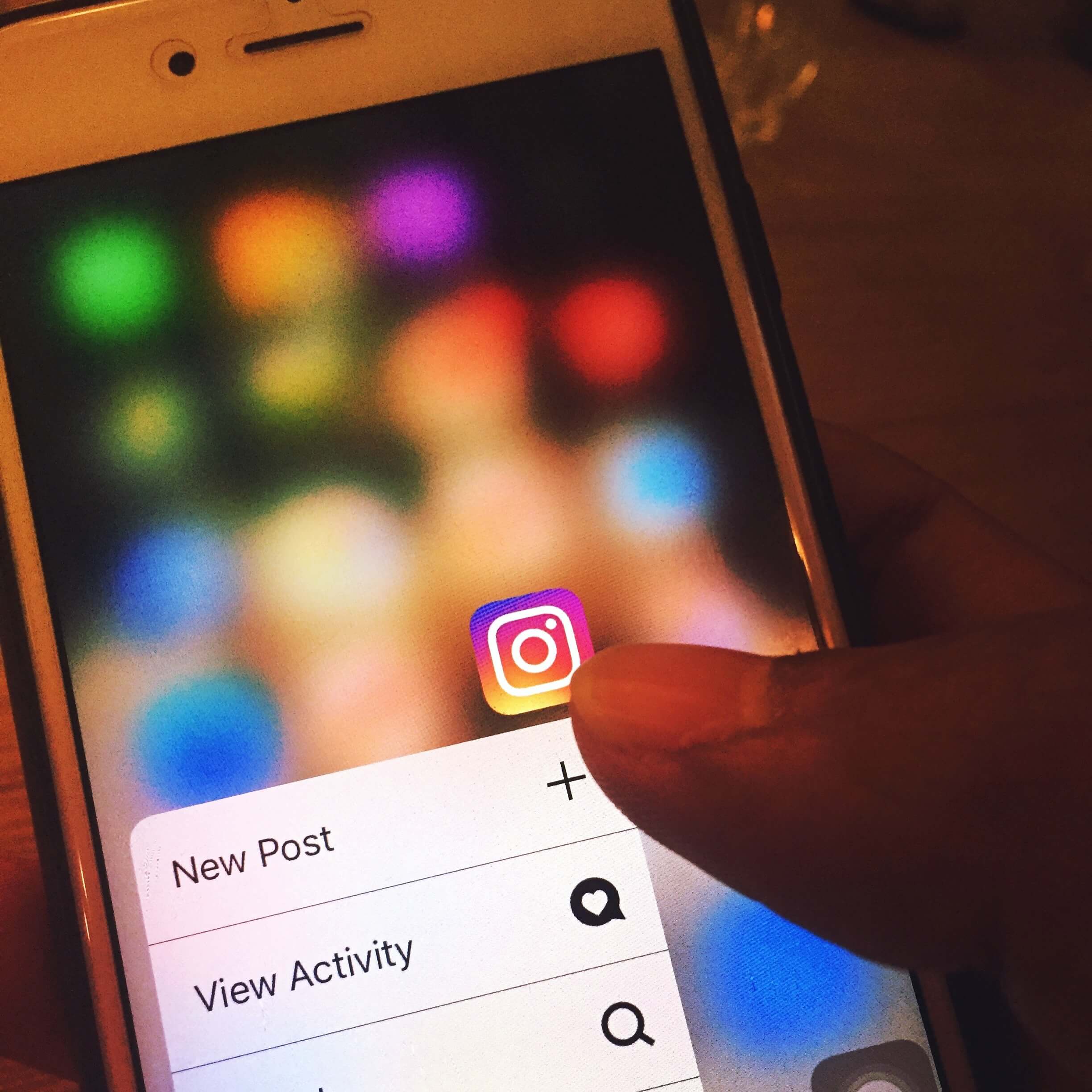 Instagram App auf einem Smartphone