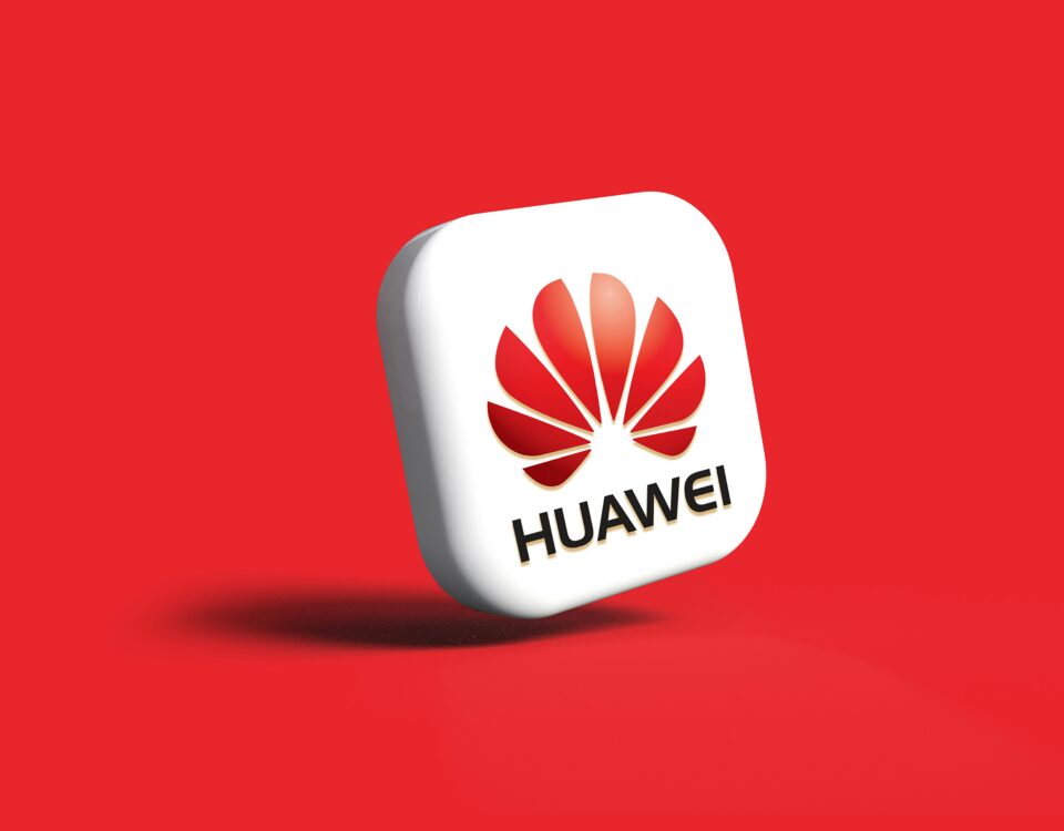 Huawei Logo weiß rot