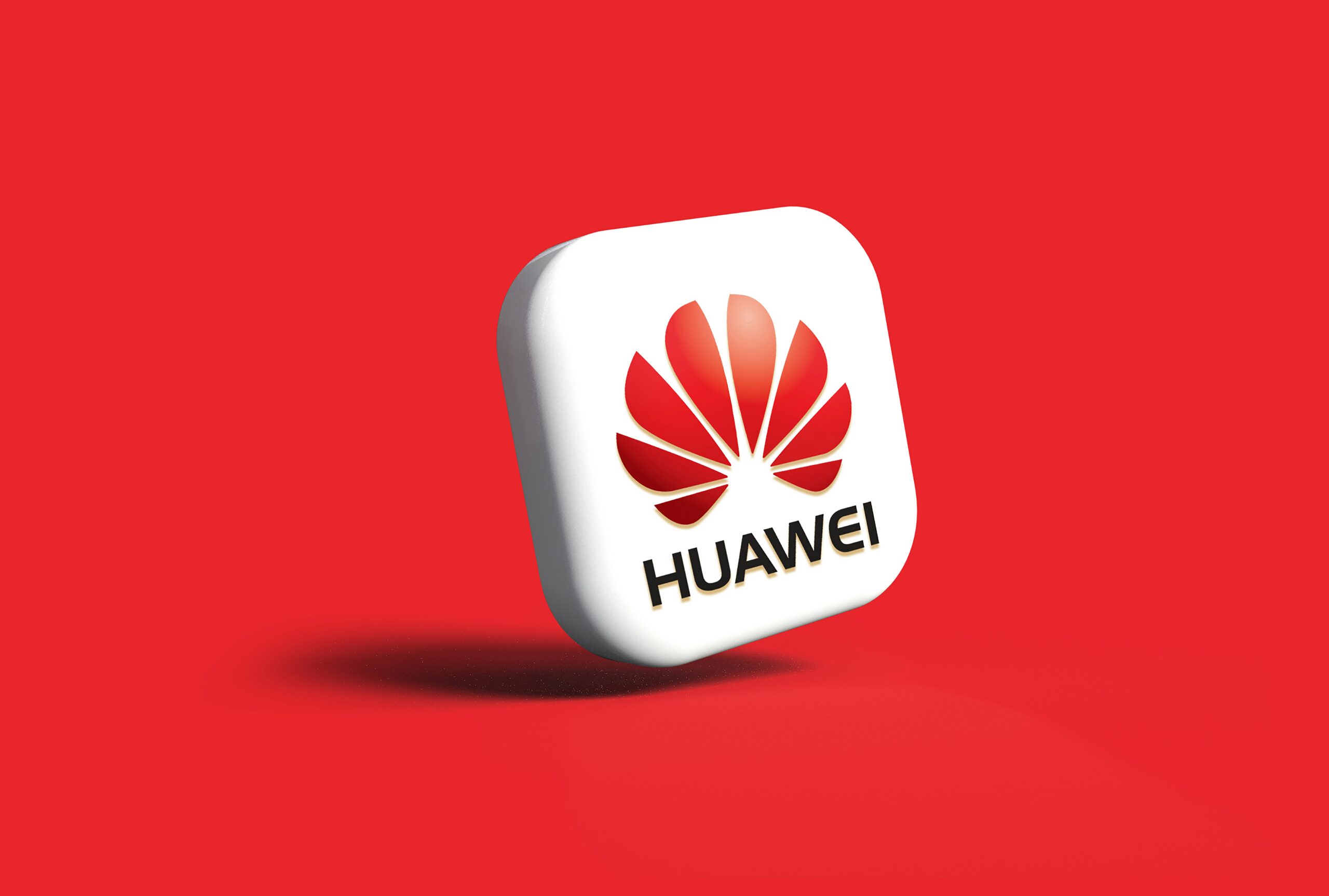 Huawei Logo weiß rot